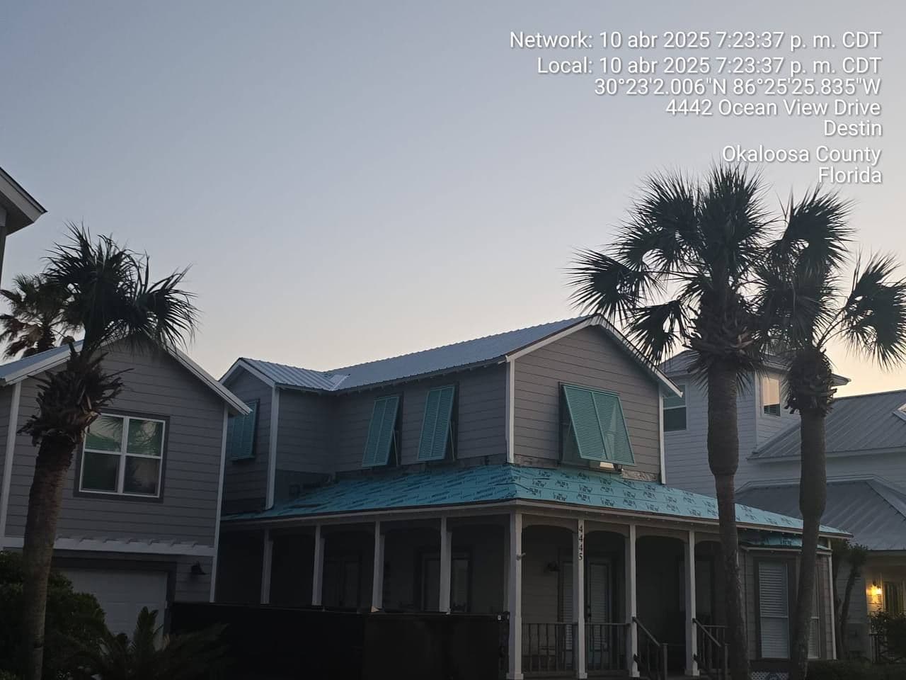 Residential roof. Metal roof replacement with GAF Storm Guard Peel&Stick underlayment. Panama City Beach, FL