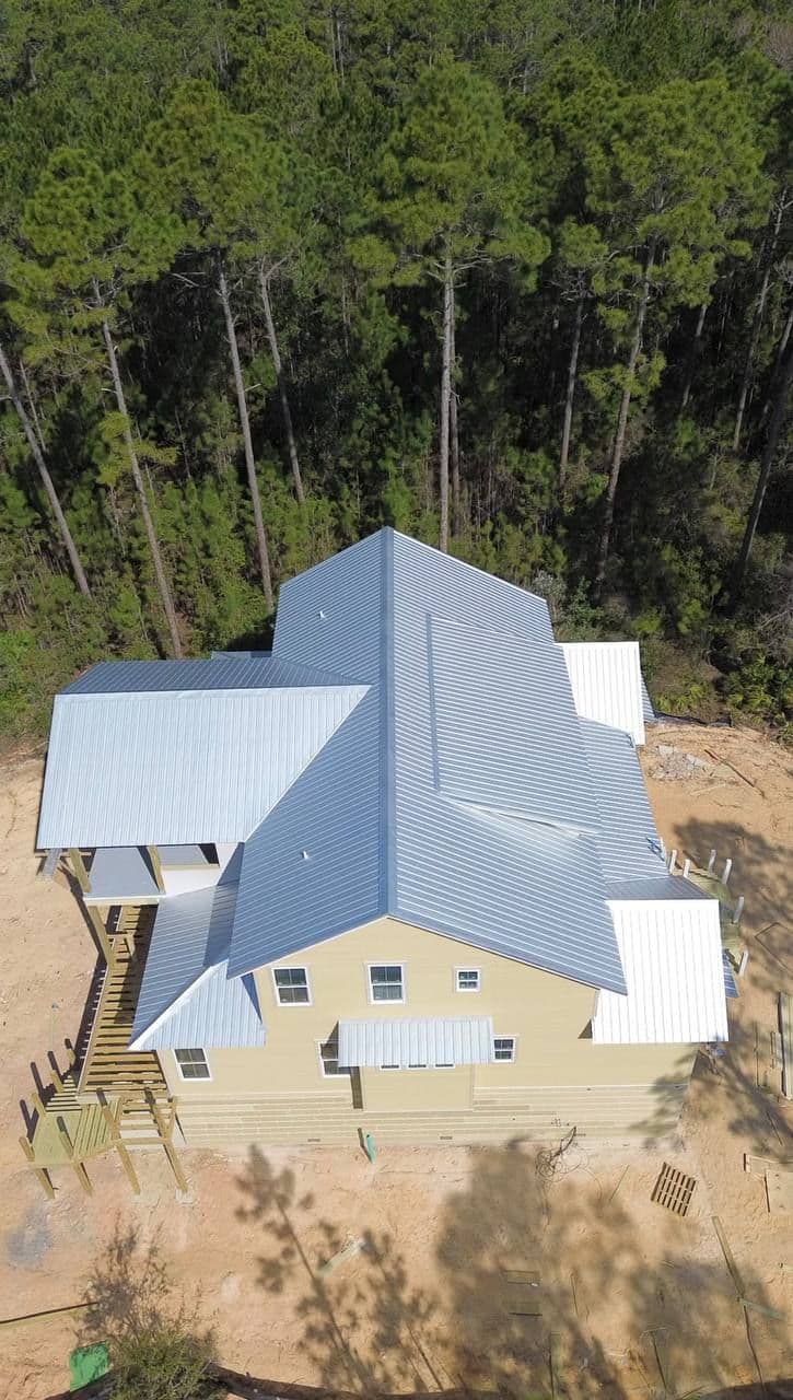 New Construction Screw-Down Metal Roof Installation in Panama City Beach, FL