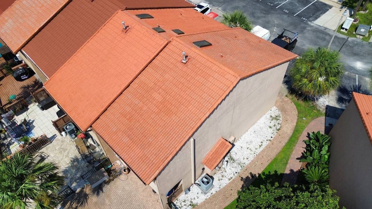 Cement Tile to Worthouse Metal Tile Roof Replacement in Panama City Beach, FL