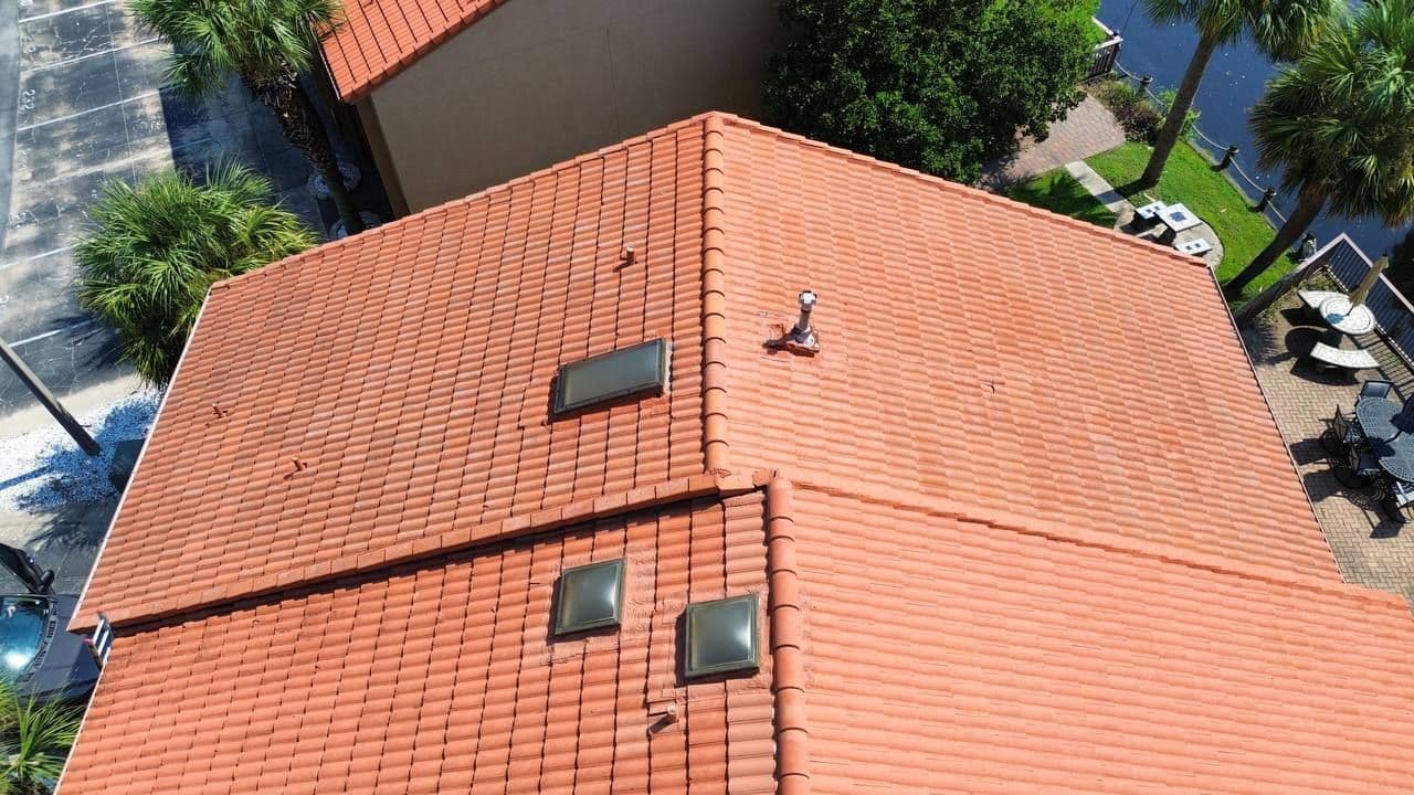 Cement Tile to Worthouse Metal Tile Roof Replacement in Panama City Beach, FL